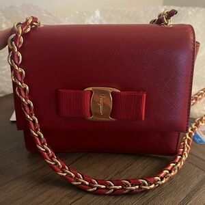 292. Red Ferragamo Chain Crossbody